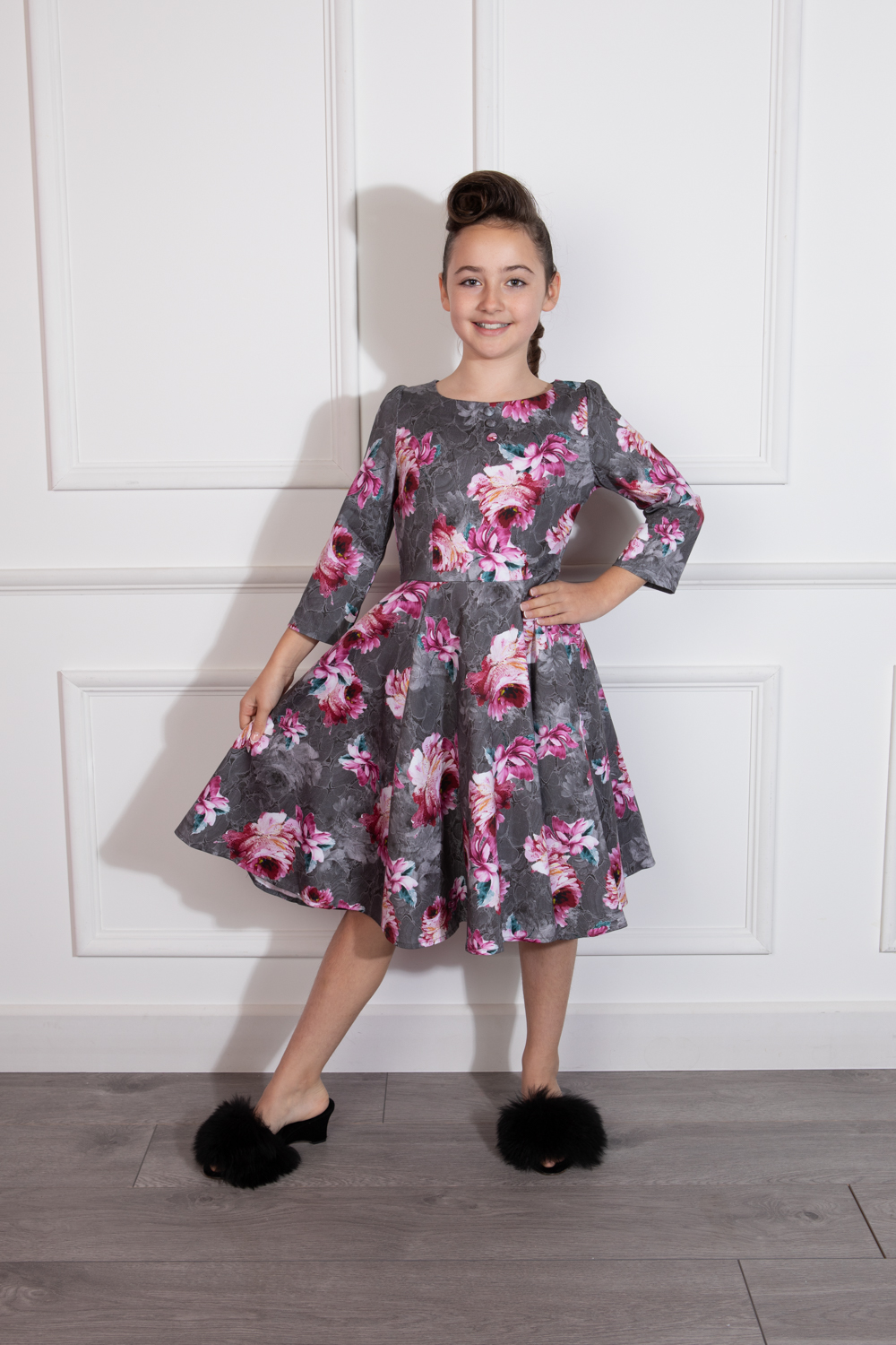 Harriet Floral Swing Dress in Kids
